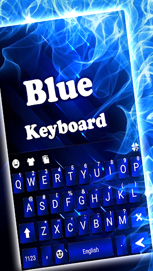 Stylish Blue Keyboard Theme Screenshot 0