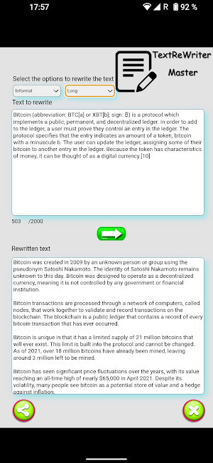TextReWriter Master Screenshot 1