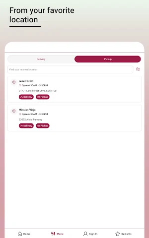 Bagels and Brew App Screenshot 2