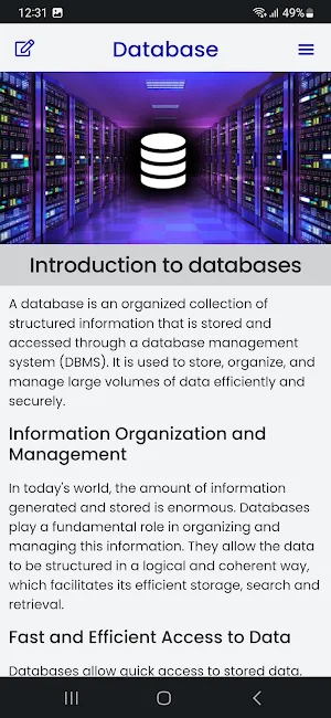 Database Course Screenshot 1