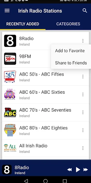 Irish Online Radio Stations Screenshot 1