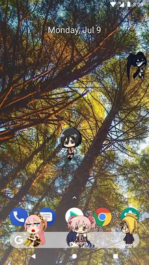 Akimeji: shimeji's and chibis over apps Screenshot 3