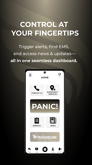 TrackSecure Panic App Screenshot 2