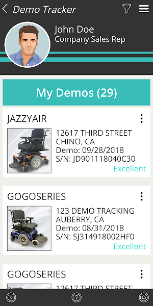 Demo Tracker Screenshot 2
