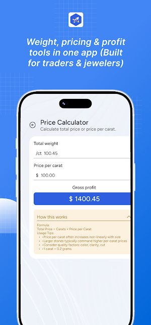 Gem & Jewelry Carat Calculator Screenshot 2