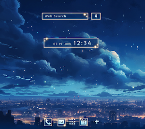 Fantasy Night Sky Theme +HOME Screenshot 0