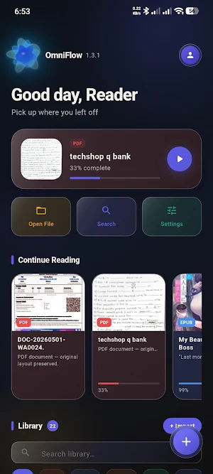 OmniFlow: All-in-One Reader Screenshot 1