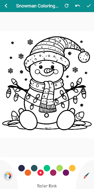 Cute Snowman Coloring Book Screenshot 1