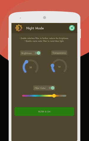 Warm Colorful Filters & Screen Dimmer - Night Mode Screenshot 2
