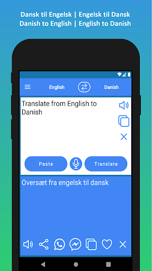 Danish to English Translator Screenshot 2