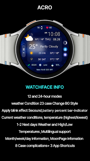 ACRO DW Glass Blur Watchface Screenshot 1
