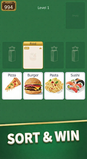Solitaire Sort: Picture Word Screenshot 1