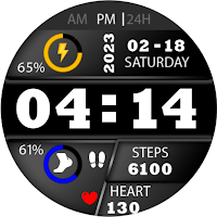 Key023 Digital Watch Face