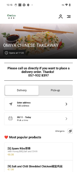 OMIYA CHINESE TAKEAWAY Screenshot 0