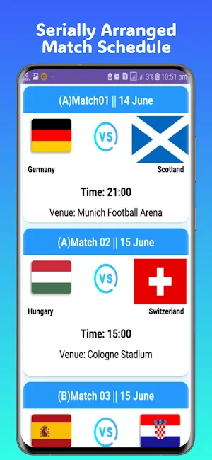 Euro Cup 2024 Live & Schedule Screenshot 2
