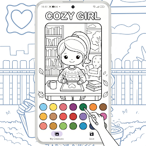 Cozy Girl: Bold Coloring Screenshot 0