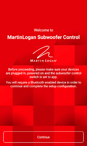 MartinLogan Subwoofer Control Screenshot 1