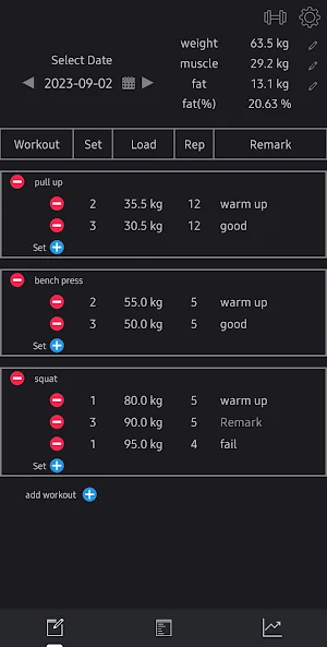 Gym Note - Track Workout Screenshot 1