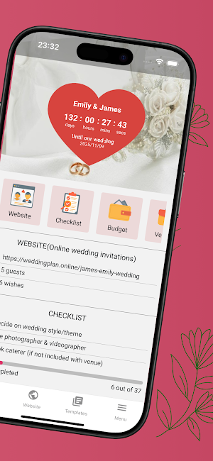 Wedding Plan - App & Website Screenshot 1