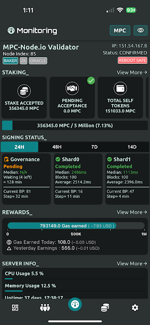 MPC Node Stats Screenshot 0