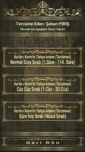 Kur'ân-ı Kerim Türkçe Anlamı (Tercümesi) Screenshot 1