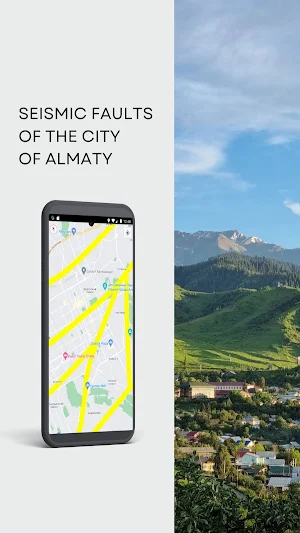 Almaty seismic fault map Screenshot 2