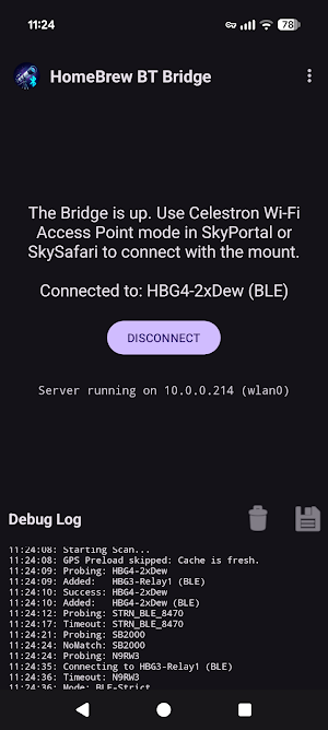 HomeBrew BT Bridge Screenshot 2