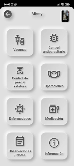 Carnet de control para mascota Screenshot 2