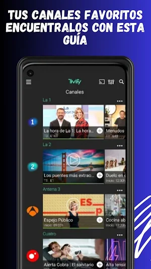 Canales TV Online - En HD Guía Screenshot 2