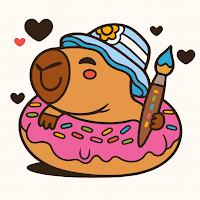 Capybara coloring book
