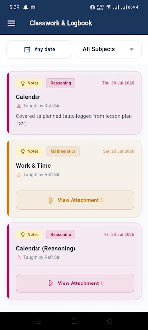 DARS School Parent App Screenshot 3