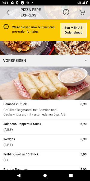 Pepe Pizza Lieferservice Screenshot 2