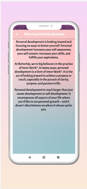 Personal Development Screenshot 1