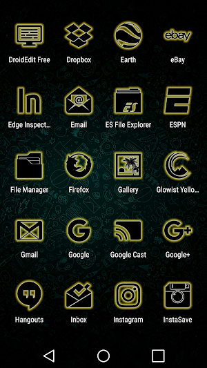 Glowist Yellowish - Icon Pack Screenshot 3
