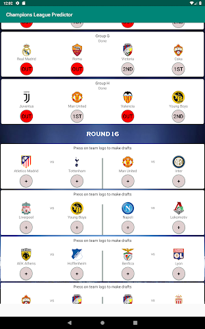 Champions Football Predictor Screenshot 3