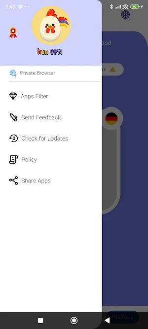 Hen VPN - Fast and Unlimited Screenshot 1