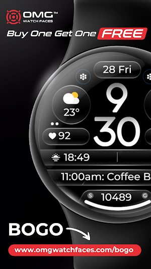 OMG 345 Digital Watch Face Screenshot 2