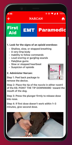 Prehospital K9 Treatment App Screenshot 3