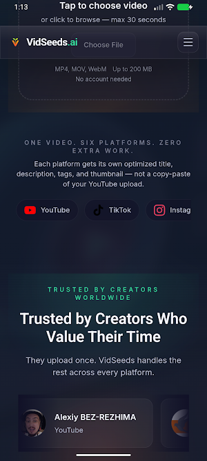 VidSeeds - AI Video Publishing Screenshot 3