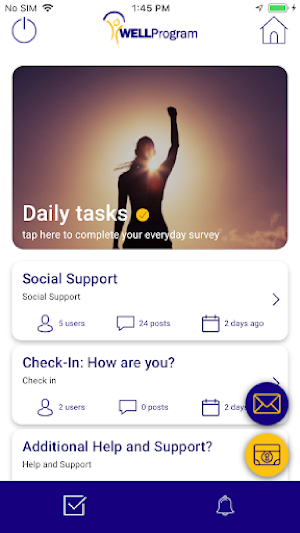 LSUHSC Well mHealth Screenshot 1