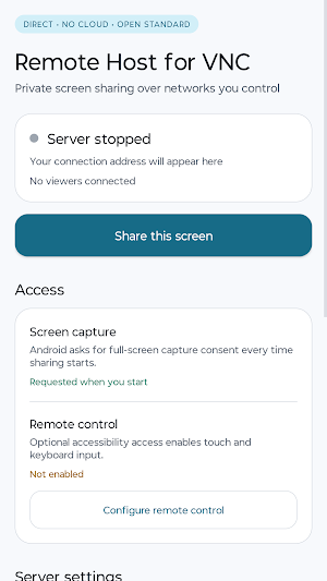 Remote Host for VNC Screenshot 0