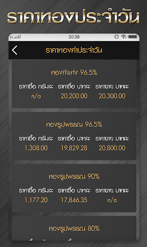 ราคาทองคําวันนี้ Screenshot 1