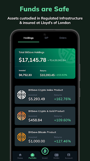 BitSave: Bitcoin & Crypto SIP Screenshot 1