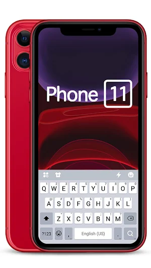 Red Phone 11 Keyboard Theme Screenshot 1
