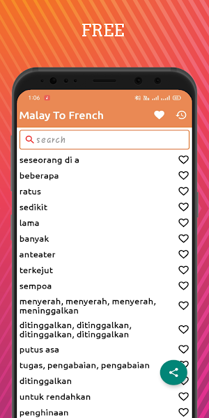 Malay To French Dictionary Off Screenshot 0