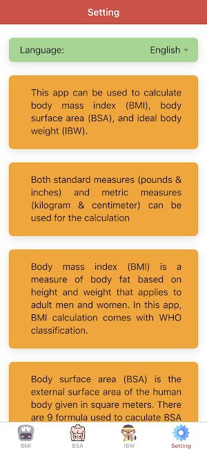 Body Calculator Pro: BMI, BSA, & Ideal Body Weight Screenshot 3