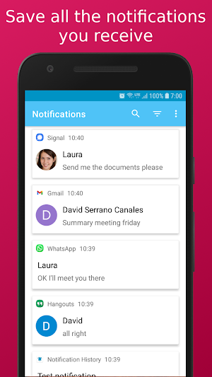 Notification History – Save past notifications Screenshot 0