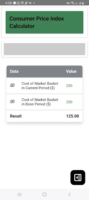 CPI Calculator Screenshot 3