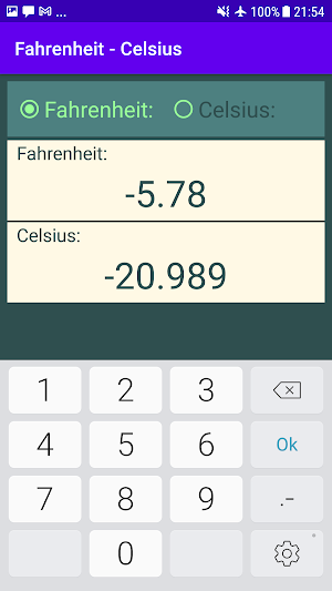 Celsius - Fahrenheit Screenshot 3