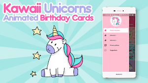 Kawaii Unicorn Birthday Screenshot 0